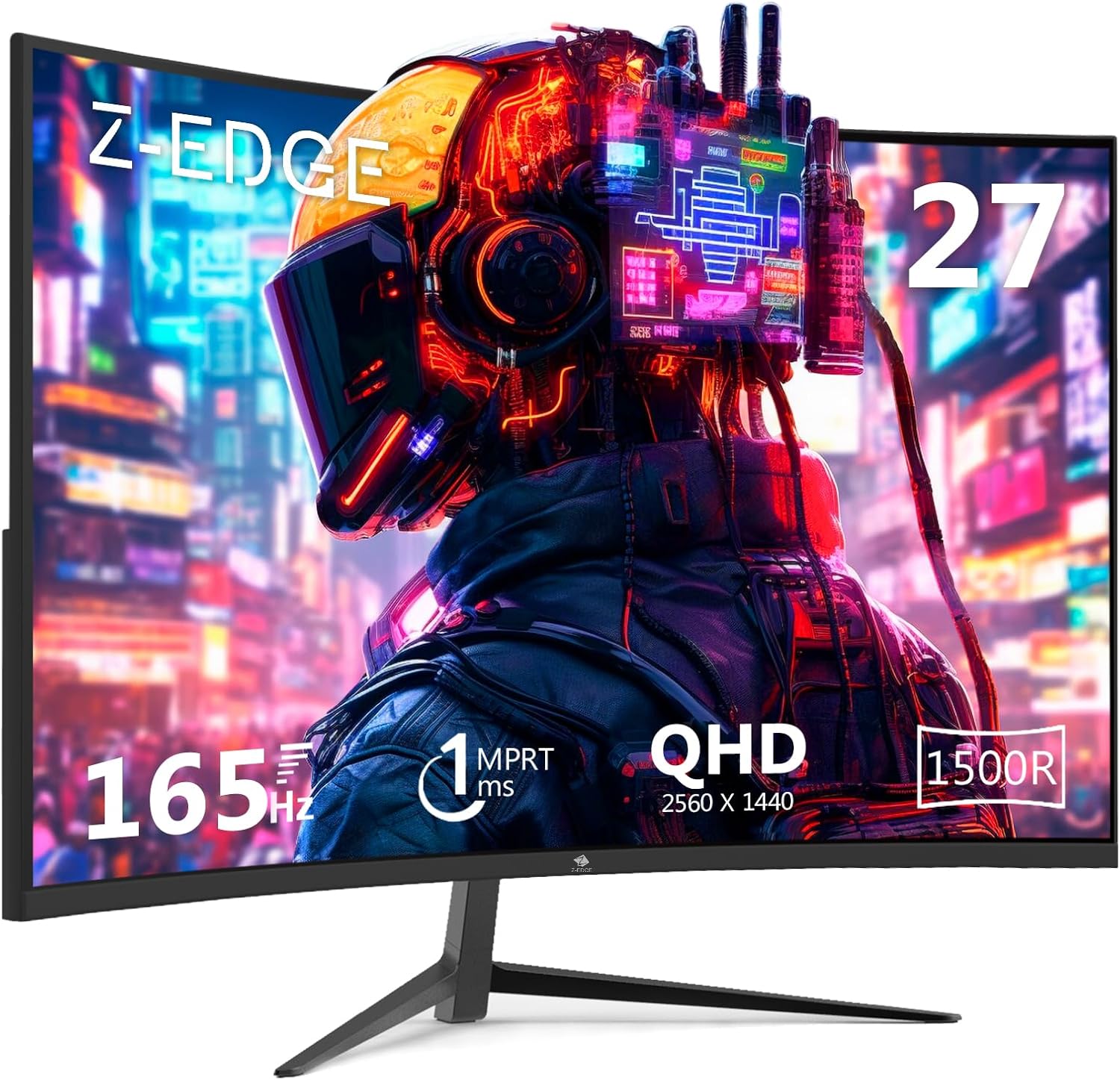 Z-Edge 27-inch Curved Gaming Monitor 16:9 2560x1440 165/144Hz 1ms Frameless LED Gaming Monitor